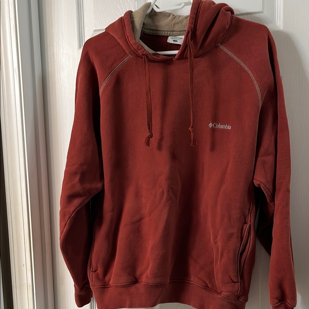 Columbia Red Pullover Hoodie Sweatshirt - Picture 1 of 3